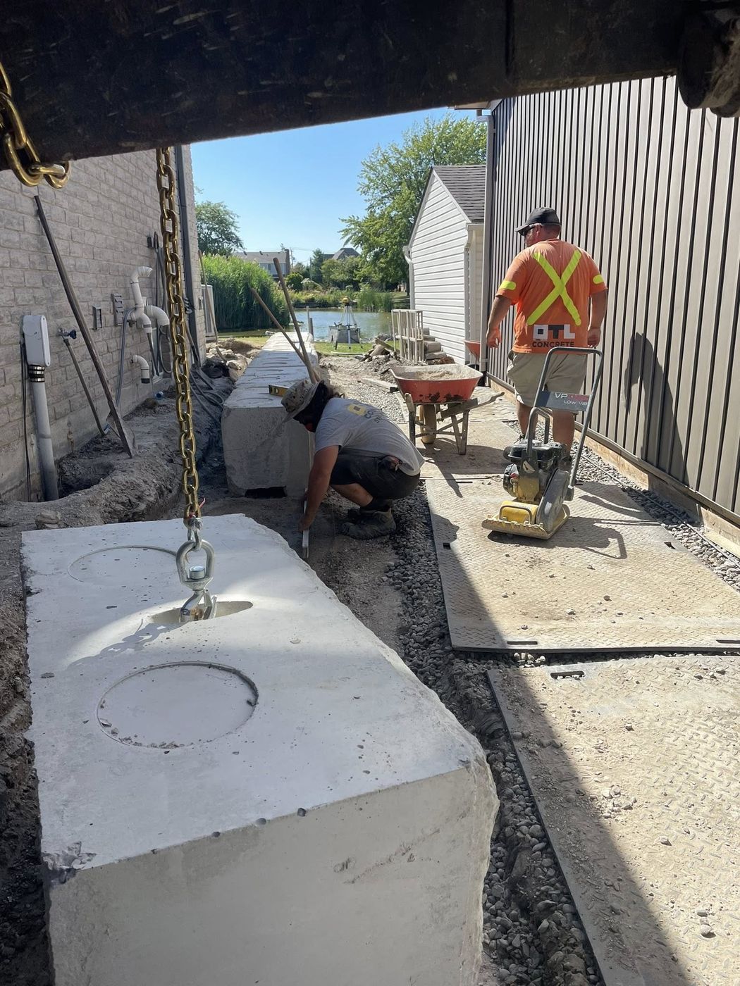 Large concrete block wall project